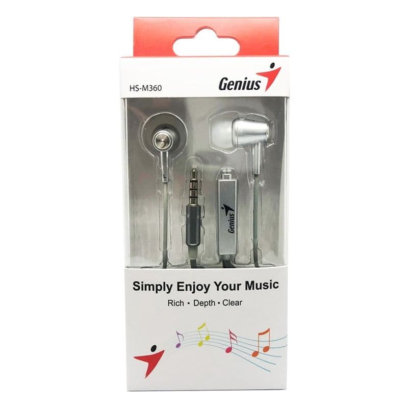 هدست با سیم GENIUS مدل HS-M360 نقره ای 