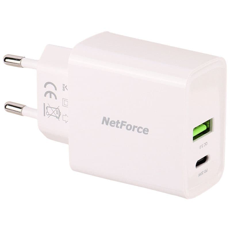  آداپتور فست شارژ Netforce NW-220 2Port 3A QC PD 20W 