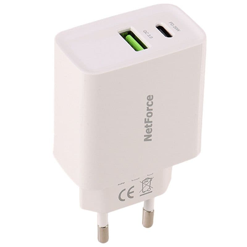  آداپتور فست شارژ Netforce NW-220 2Port 3A QC PD 20W 