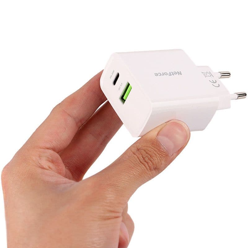  آداپتور فست شارژ Netforce NW-220 2Port 3A QC PD 20W 