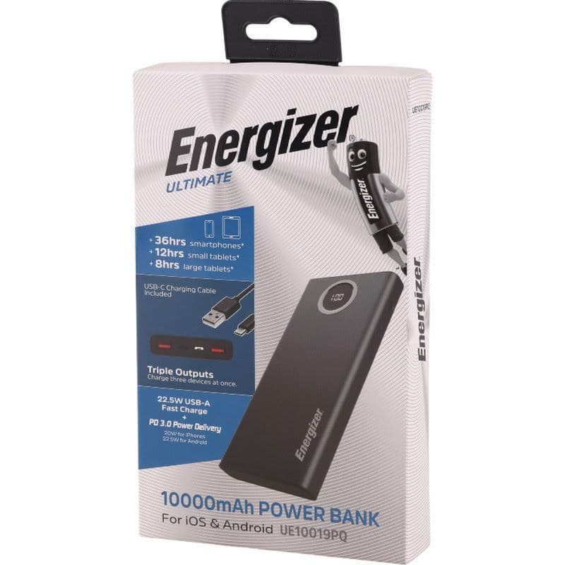 پاوربانک 10000 میلی آمپر ENERGIZER مدل UE10019PQ