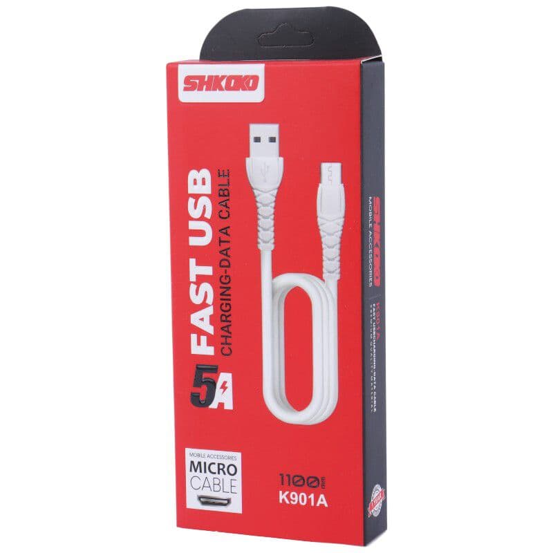 کابل میکرو یو اس بی فست شارژ SHKOKO مدل K901A