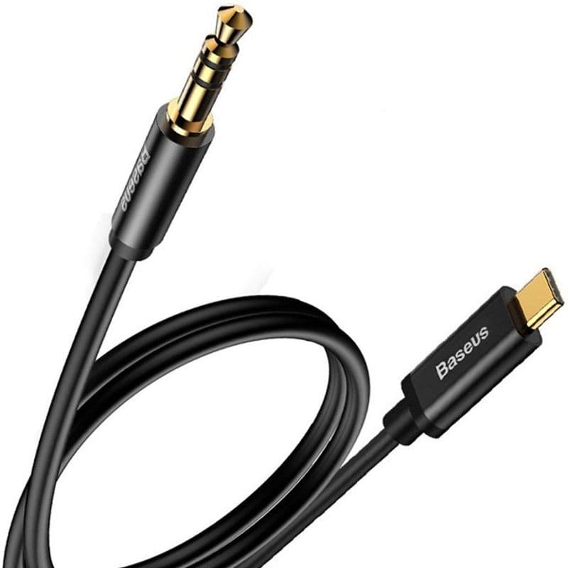 کابل انتقال صدا 3.5 میلی متری به Type-c باسئوس مدل M01 به طول 1.2 متر