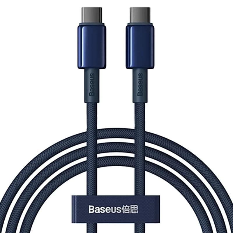 کابل دوسر تایپ سی سوپر فست شارژ 100 وات 2 متری بیسوس BASEUS Tungsten Gold Fast charging 100W CATWJ-A01