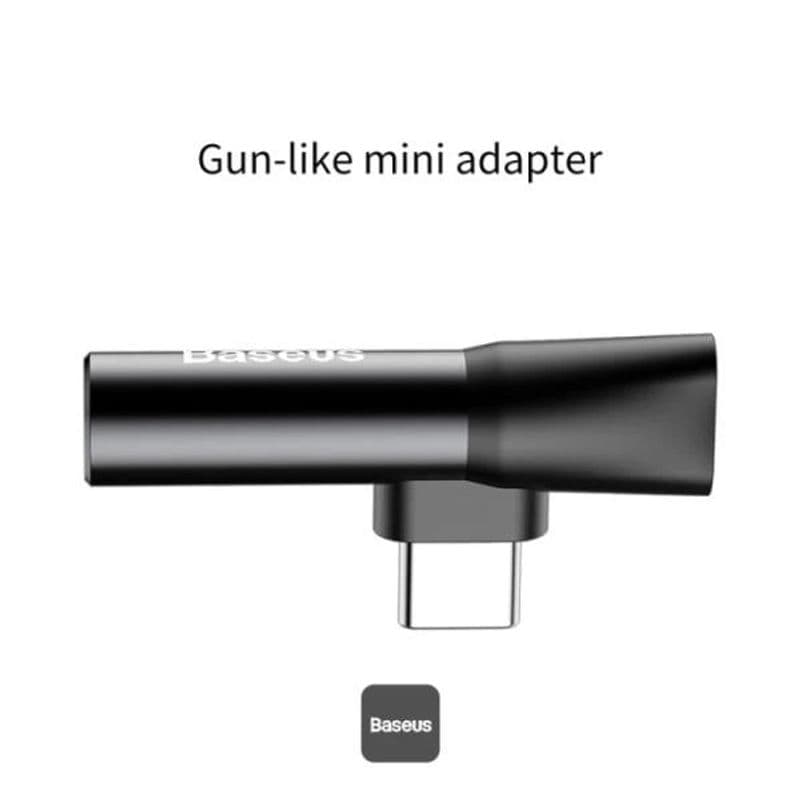 مبدل USB-C به AUX/USB-C باسئوس مدل l41 - مشکی