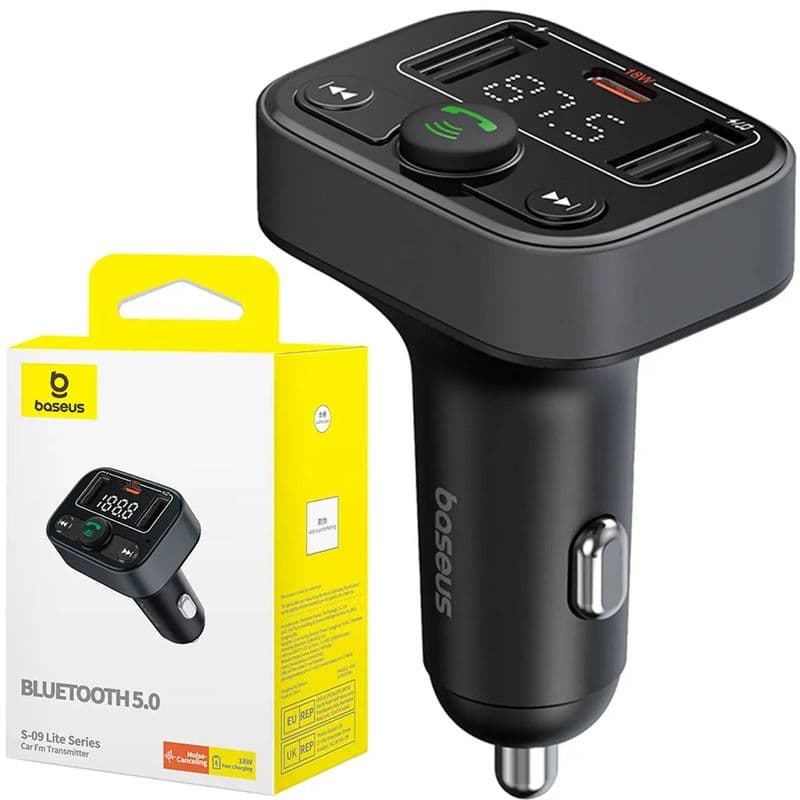 پخش‌کننده اف ام و شارژر فندکی خودرو بیسوس مدل S-09 Lite