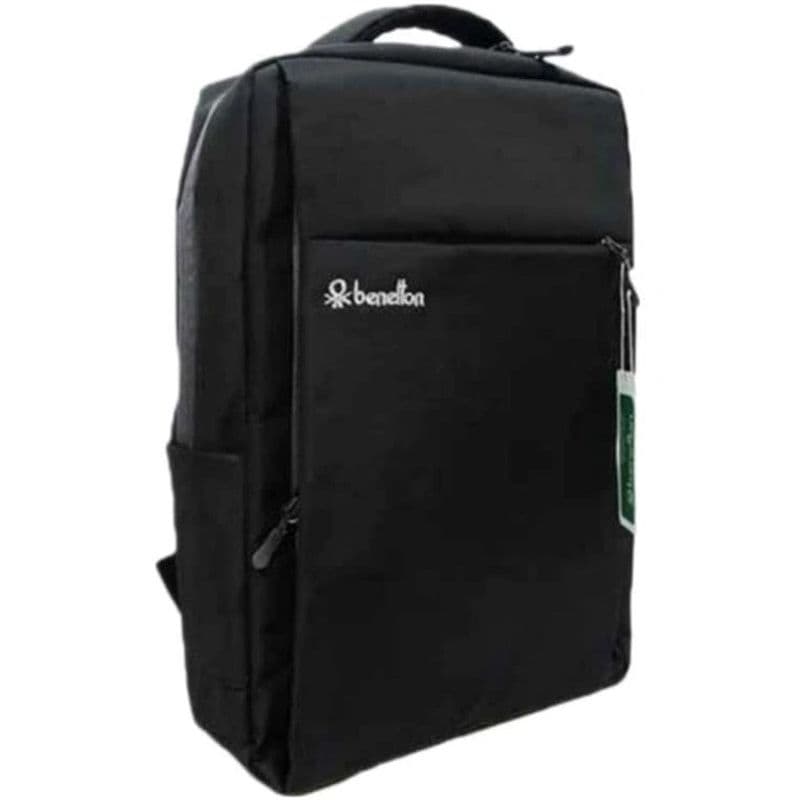 کوله پشتی لپ تاپ طرح بنتون مدل 0050 - مشکی
