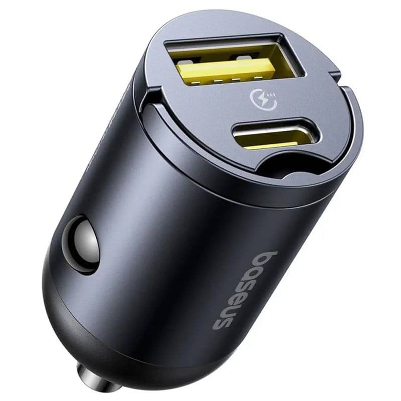 شارژر فندکی بیسوس مدل - C00035001121-02 Tiny Star Mini - GB49431 به همراه کابل تبدیل USB-C