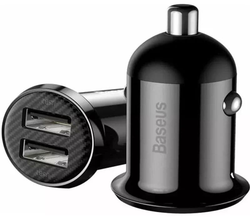 شارژر فندکی بیسوس Baseus Grain Pro Car Charger CCXML-U CCALLP-01 Dual USB 4.8A