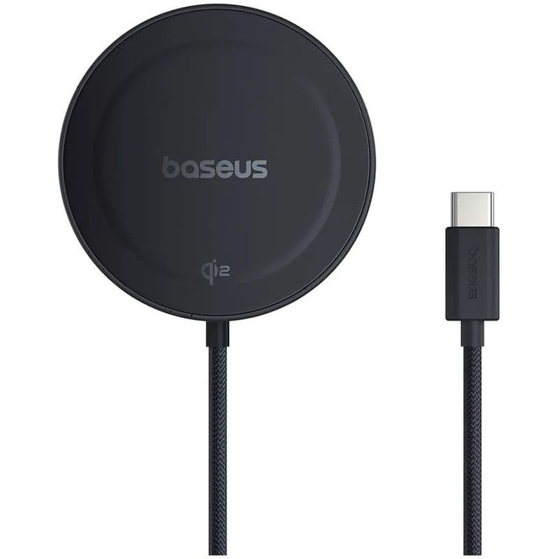 استند شارژر بی‌سیم مگنتی بیسوس Baseus Simple Mini4 Air Magnetic Wireless Charging Stand Qi2 15W – رنگ Cluster Black