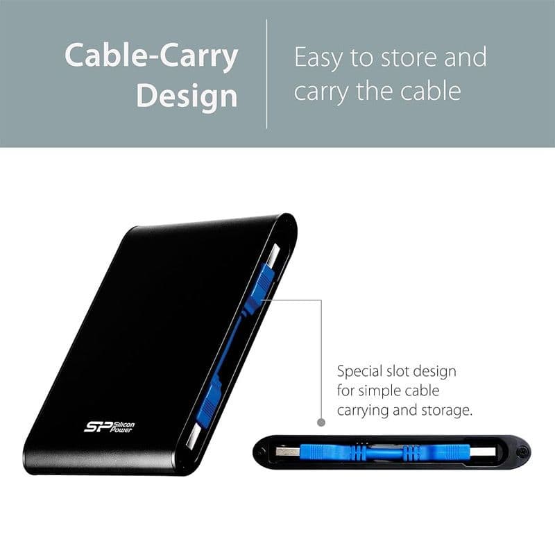 هارد اکسترنال 1 ترای SILICONPOWER مدل A80 مشکی