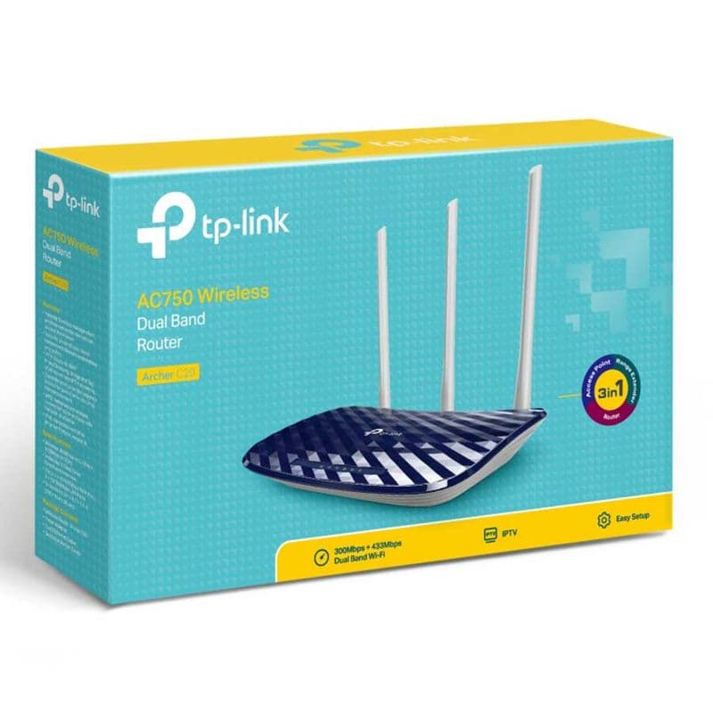 روتر بی‌سیم دو بانده تی‌پی-لینک TP-LINK Archer C20 AC750 Wireless Router