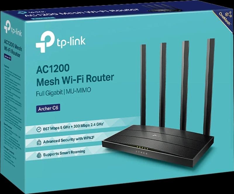 روتر بی‌سیم دو بانده گیگابیتی تی‌پی-لینک TP-LINK Archer C6 AC1200 Wireless Router