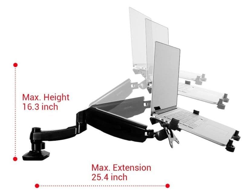 پایه لپتاپ WLA002 ErgoTech تحت برند ارگوتک -  اتصال به میز