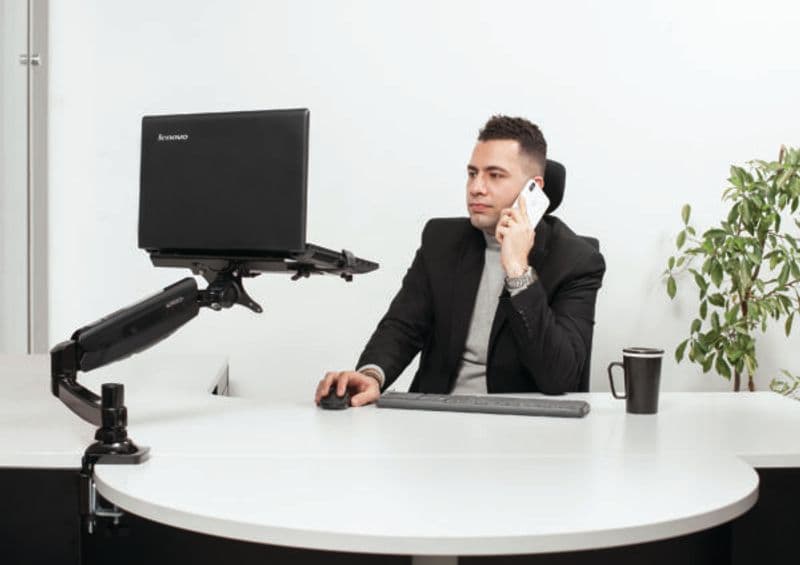 پایه لپتاپ WLA002 ErgoTech تحت برند ارگوتک -  اتصال به میز