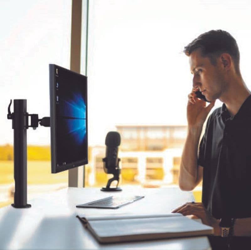 پایه مانیتور WLA010 ErgoTech تحت برند ارگوتک -  اتصال به میز