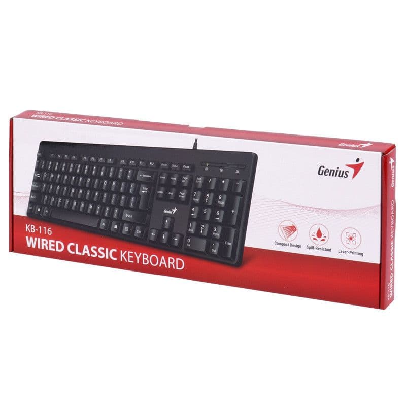 کیبورد با سیم جنیوس مدل KB-116