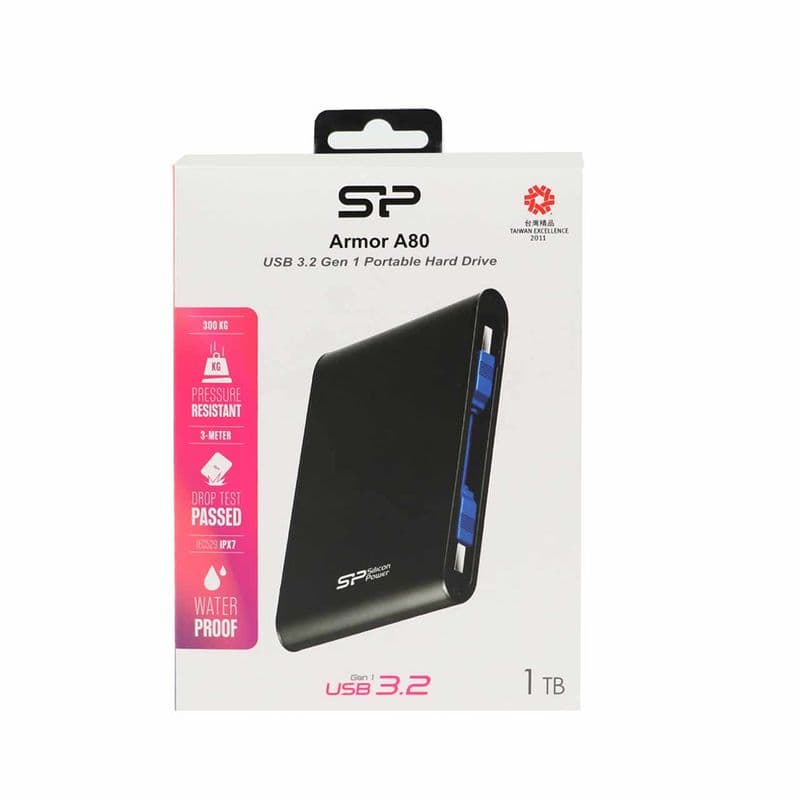 هارد اکسترنال 1 ترای SILICONPOWER مدل A80 مشکی