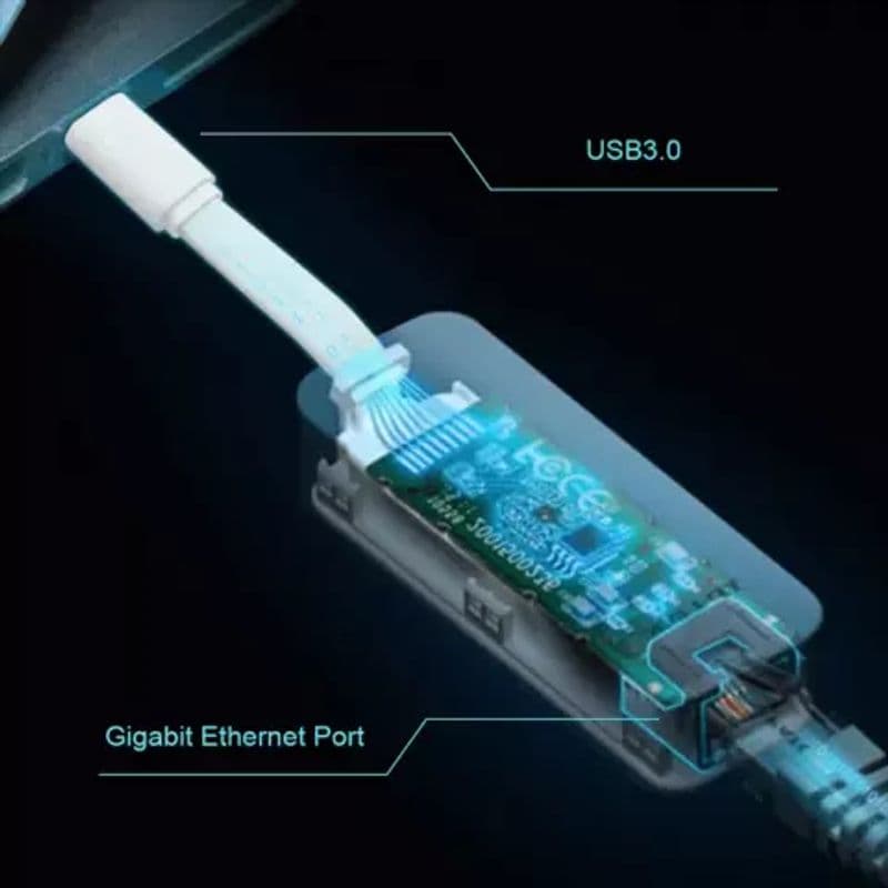 مبدل شبکه USB-C به LAN گیگابیتی تی پی-لینک TP-Link UE300C USB Type-C to Gigabit Ethernet Adapter - سفید