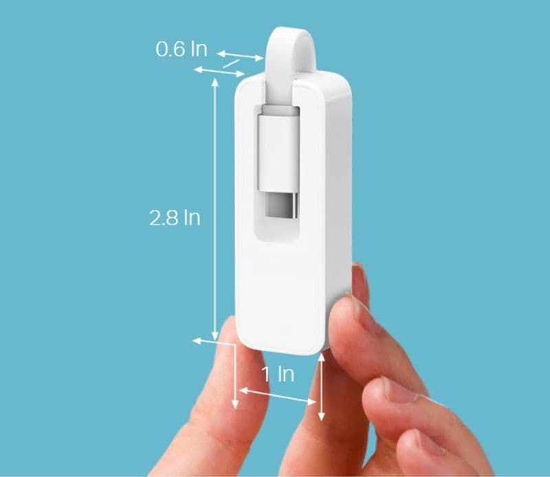 مبدل شبکه USB-C به LAN گیگابیتی تی پی-لینک TP-Link UE300C USB Type-C to Gigabit Ethernet Adapter - سفید