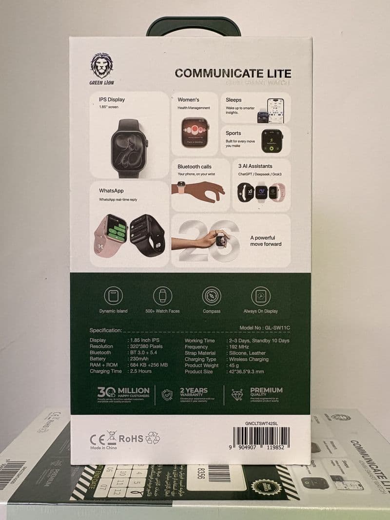 ساعت هوشمند گرین لاین Communicate Lite 42mm نقره ای